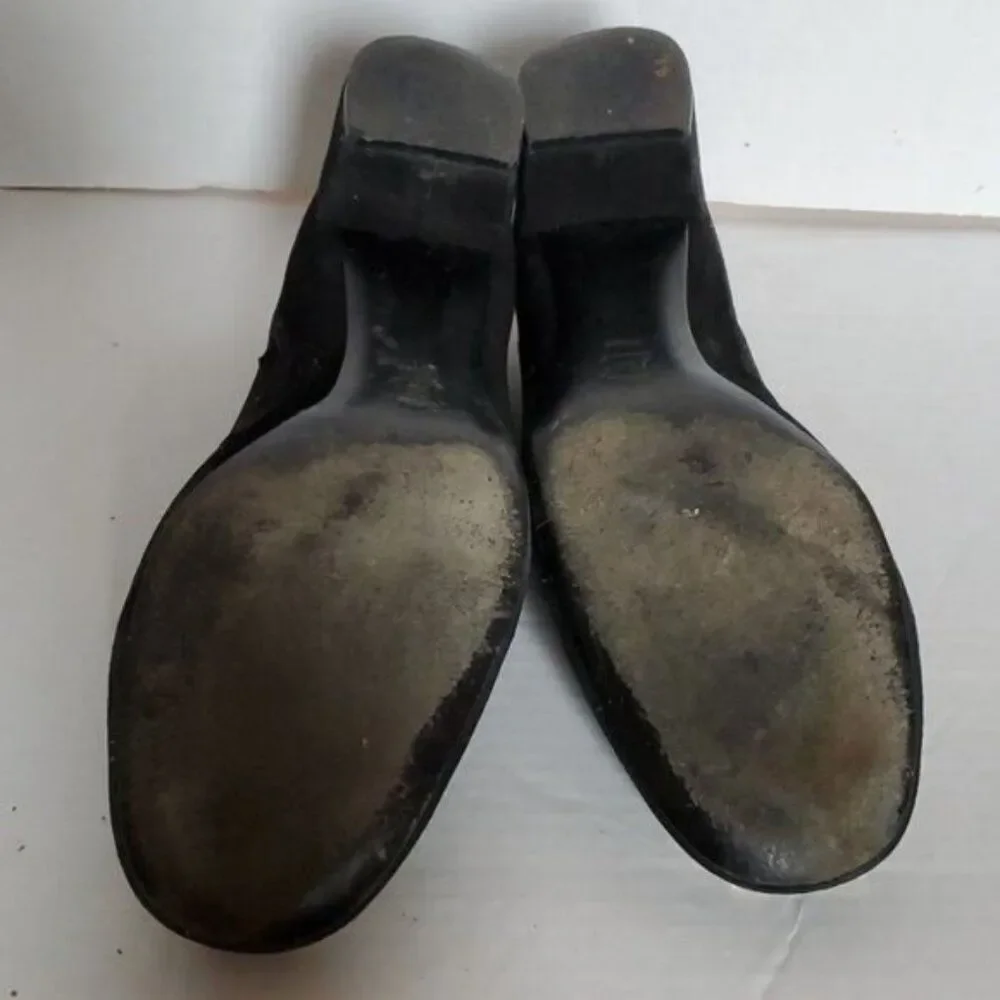 Tory Burch Pumps Heels Black Shoes Julian Suede Leather Women's Woman's Size 9½